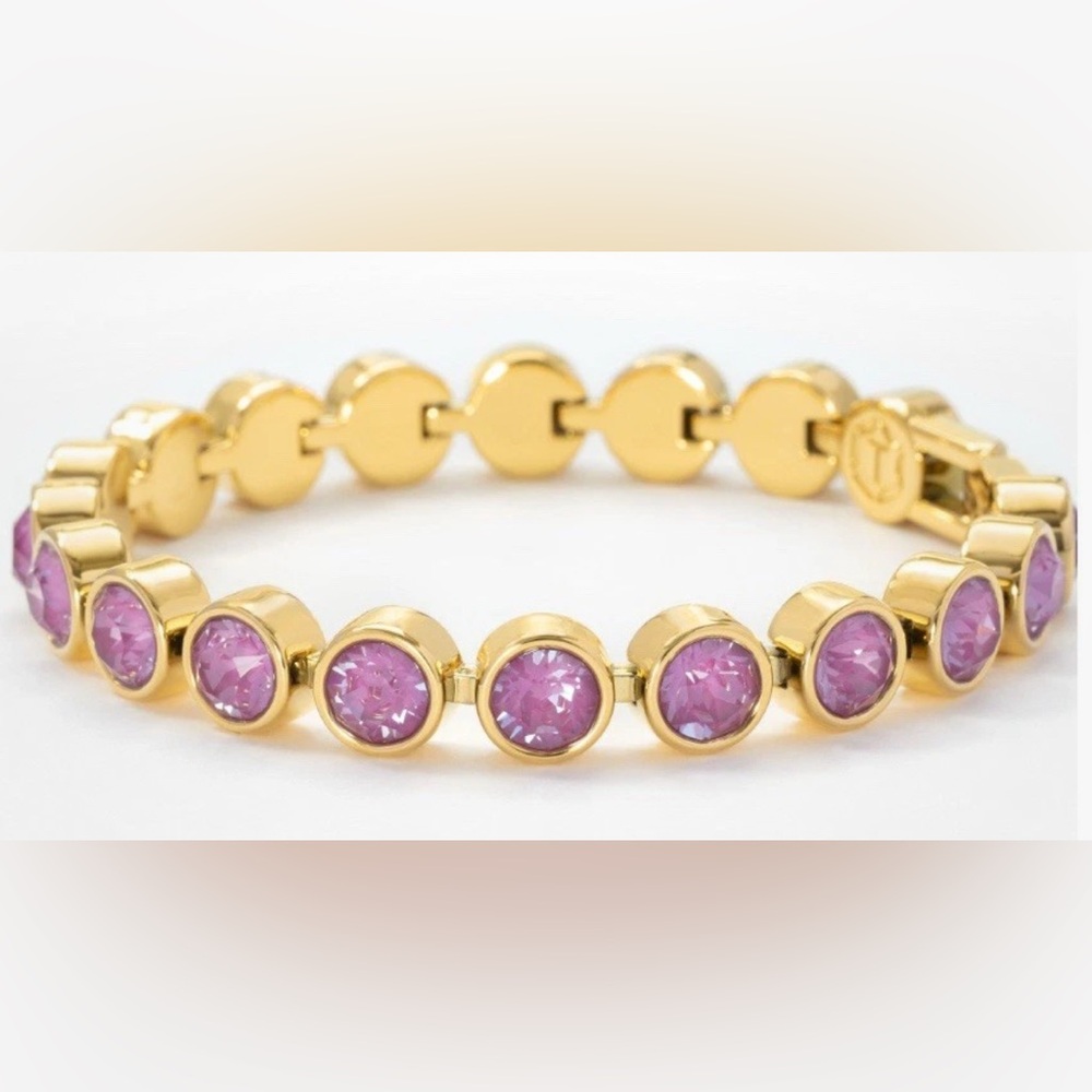 Touchstone Crystal by Swarovski GOLDEN ORCHID ice bracelet BNIB Oprah’s fav